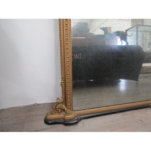 6142 - A highly ornate overmantel mirror elements missing, 113cm x 116cm