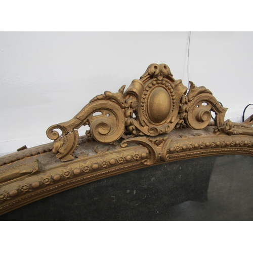 6142 - A highly ornate overmantel mirror elements missing, 113cm x 116cm