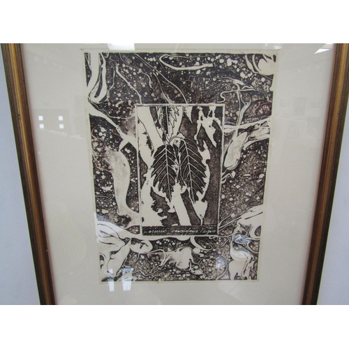6150 - Two 20th Century woodblock prints with leaf design. 29.5cm x 22cm     (E) £20-30