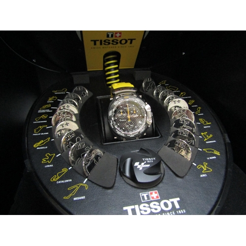 6165 - A Tissot 2008 Moto GP limited edition chronograph wristwatch with rotating bezel listing the 18 circ... 