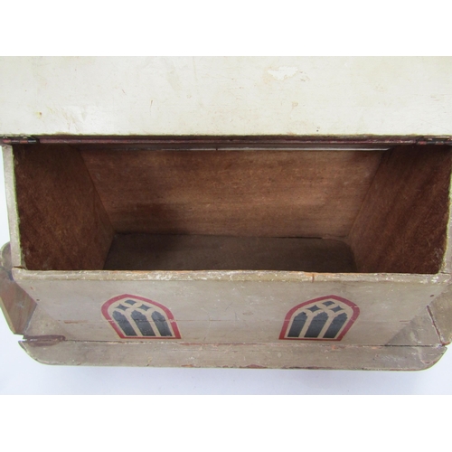 6173 - A 19th Century painted wooden Noah's Ark with 24 carved and painted animals, condition played with, ... 