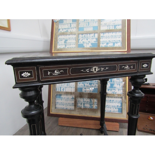 6269 - Attributed to Ferdinado Pogliani: A 19th Century highly decrative single drawer centre table with in... 