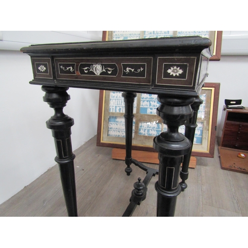 6269 - Attributed to Ferdinado Pogliani: A 19th Century highly decrative single drawer centre table with in... 