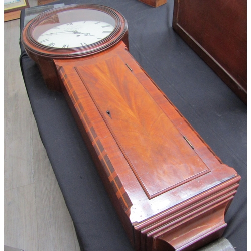 6270 - A Norfolk/Norwich dial/tavern clock inscribed Russell Norwich in mahogany and rosewood case. 125cm t... 