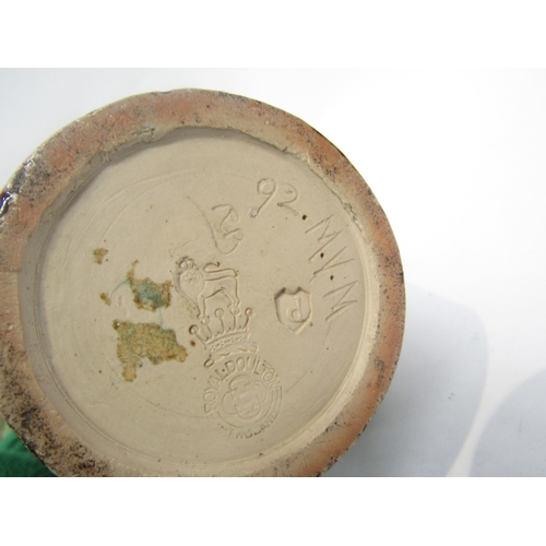 6262 - A Royal Doulton Mark V Marshall vase decorated with a dragon in high relief, two pearls and wave det... 