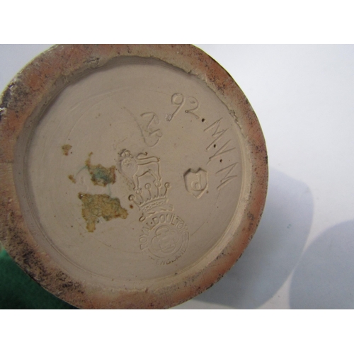 6262 - A Royal Doulton Mark V Marshall vase decorated with a dragon in high relief, two pearls and wave det... 