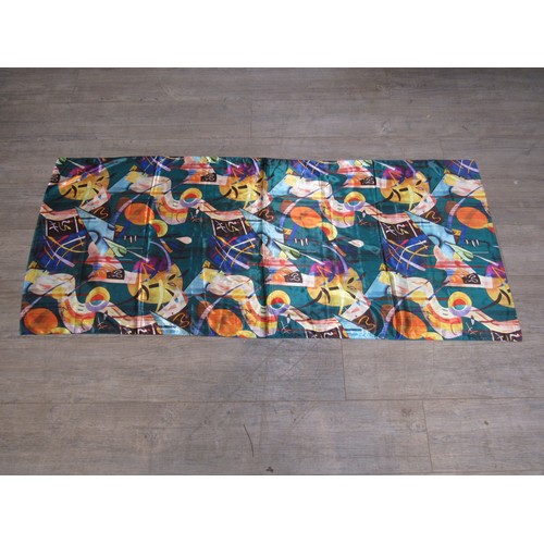 9240 - A Kandinsky style lady's silk scarf. 158cm x 69cm