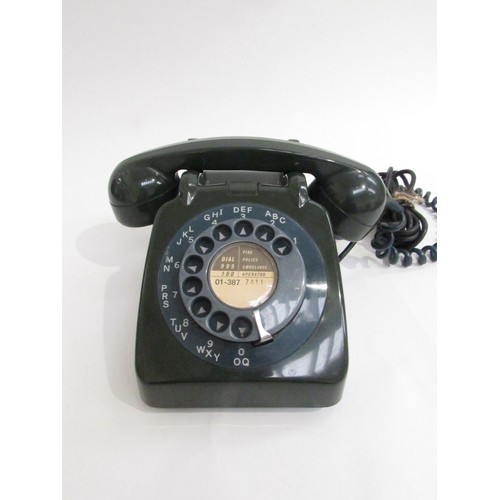 9330 - A 1960's GPO dial telephone in green, model 706 PLA66/2A