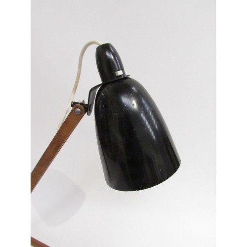 9360 - A Maclamp for Conran in black with a wooden adjustable arm. (Collectors Electrical Item, See Informa... 