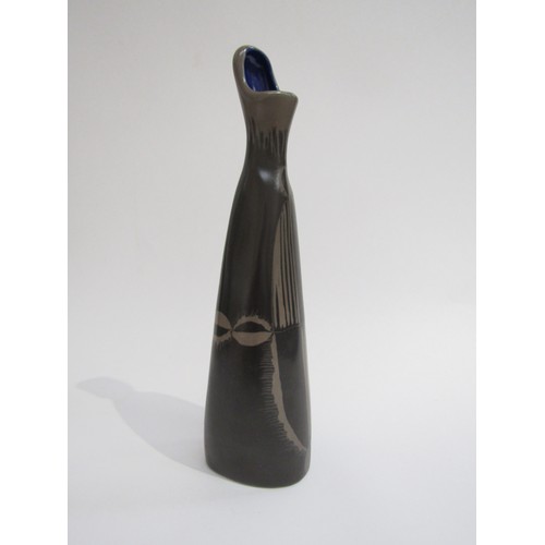 9037 - A pottery vase by Colin Melbourne for Beswick, shape no. 1395, stylised design in brown and black gl... 