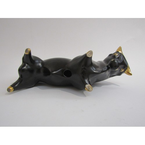 9039 - A Trentham black/gold bull designed by Colin Melborne.   29cm long x 15cm high