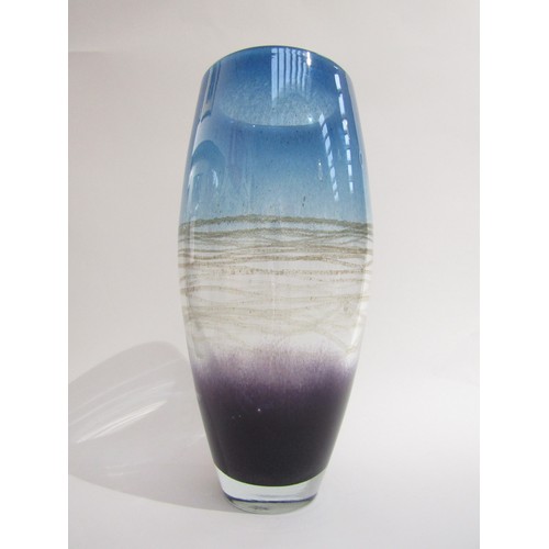 9163 - A large studio art glass vase by Lithuanian master glass blower Algimantas Zilys (1939-2009) signed ... 