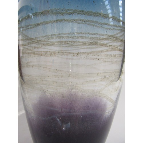 9163 - A large studio art glass vase by Lithuanian master glass blower Algimantas Zilys (1939-2009) signed ... 