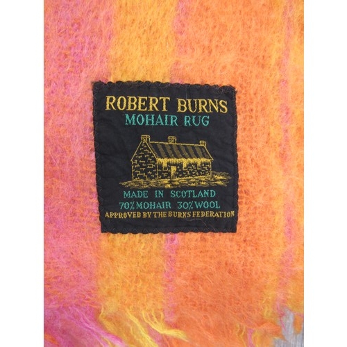 9242 - A Robert Burns mohair throw/blanket made in Scotland.  155cm x 116cm