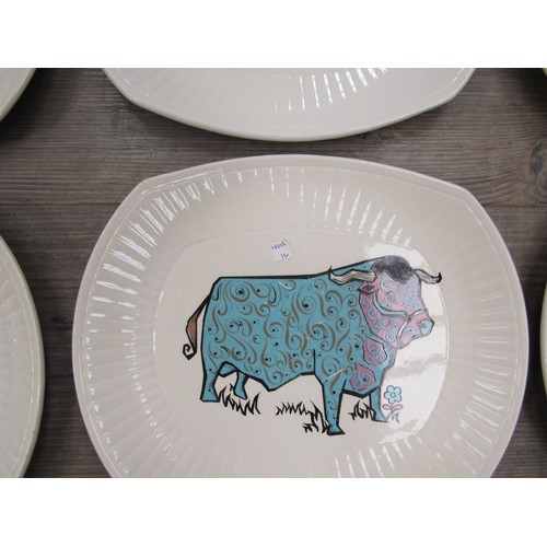 9044 - A near set of six Beefeater steak plates by English Ironstone Pottery Ltd, each plate 24cm x 28cm