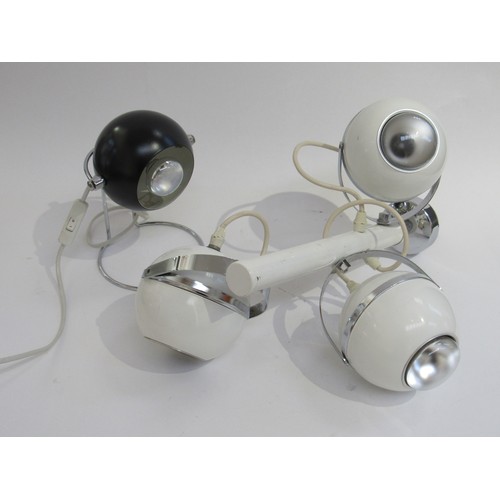 9306 - An Eyeball table lamp and three Eyeball light fitting, 60's (Collectors Electrical Item, See Informa... 