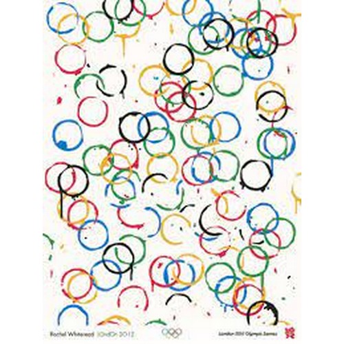 9451 - Three London 2012 Olympic Posters - Sarah Morris 'Big Ben', Howard Hodgkin 'Swimming' and Rachel Whi... 