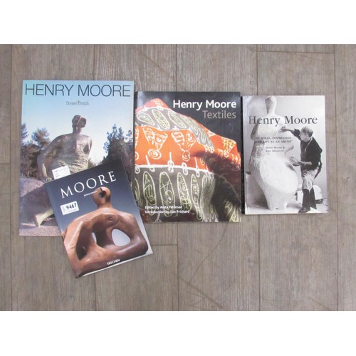 9467 - Four volumes relating to Henry Moore including Henry Moore textiles, Moore by Jeremy Lewison