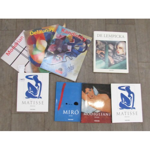 9473 - Eight Art Volumes published by Taschen including Matisse, Modigliani, Miro, Kandinsky, etc