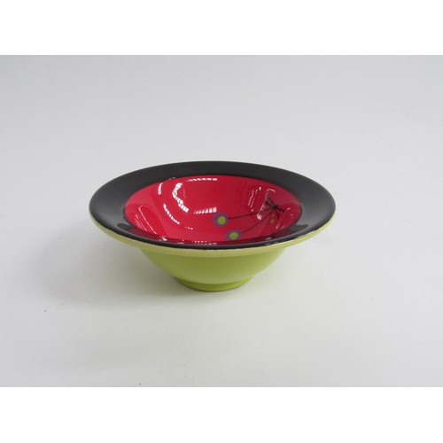 9081 - A Richard Godfrey Studio Pottery bowl with hand painted marks to base,   13cm diameter x 5cm high