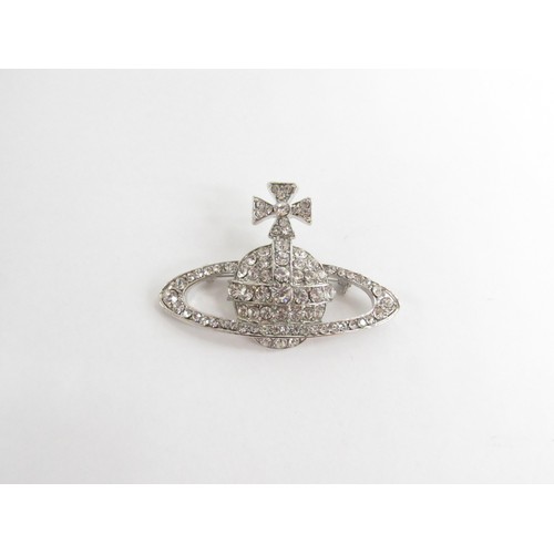 9233 - Vivienne Westwood orb brooch with marcasite decoration