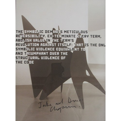 9382 - Jake and Dinos Chapman (aka the Chapman Brothers), framed art poster 'The Symbolic Demands Meticulou... 