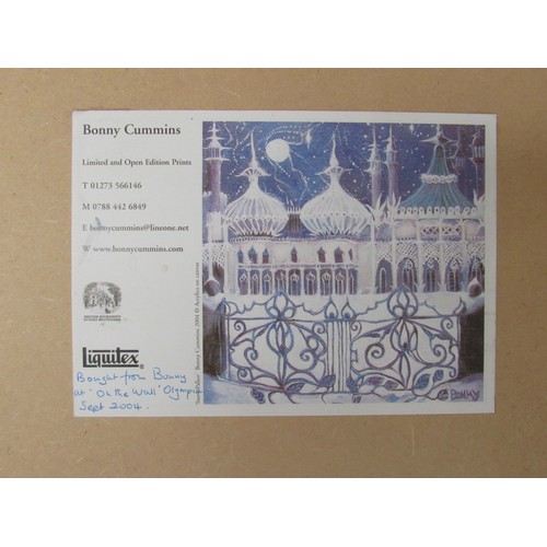 9401 - BONNY CUMMINS (XX/XXI) A signed framed art print with foil details 'Snow Palace', signed to mount wi... 