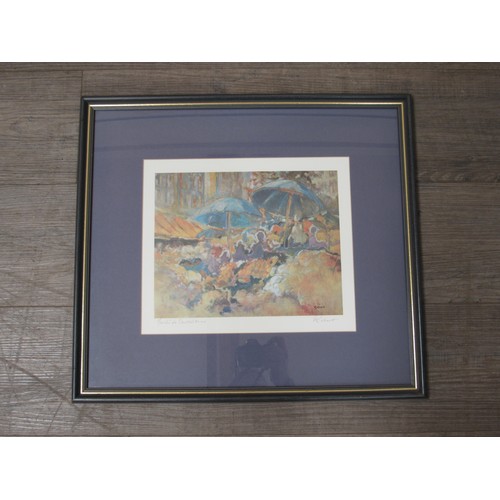 9411 - A Patrick Robart framed and glazed impressionist art print signed and titled. Image size  23cm x 29c... 