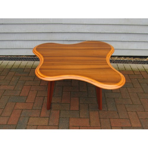 9343A - Neil Morris for Morris of Glasgow - A 'Cloud' coffee table designed in 1947 with shaped laminated to... 