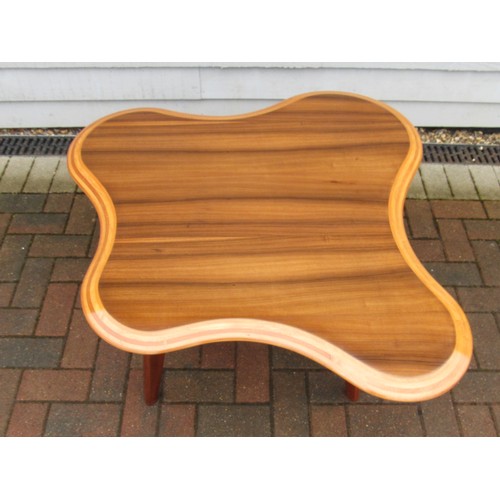 9343A - Neil Morris for Morris of Glasgow - A 'Cloud' coffee table designed in 1947 with shaped laminated to... 