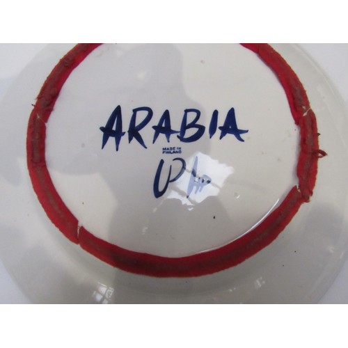 9021A - An Arabia of Finland charger in deep blue glaze. Signed verso.   34.5cm diameter