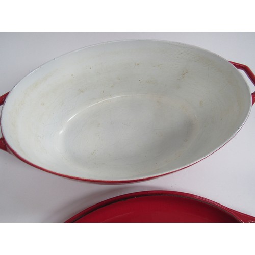 9267 - A Danish Copco large cast iron lidded casserole, size 'O2'  40cm x  23cm x   14cm high