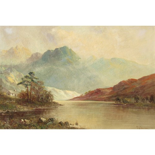 8045 - FRANCIS EDWARD JAMIESON (1895-1950) An oil on canvas depicting a scene at 'Loch Earn, Perthshire, Sc... 