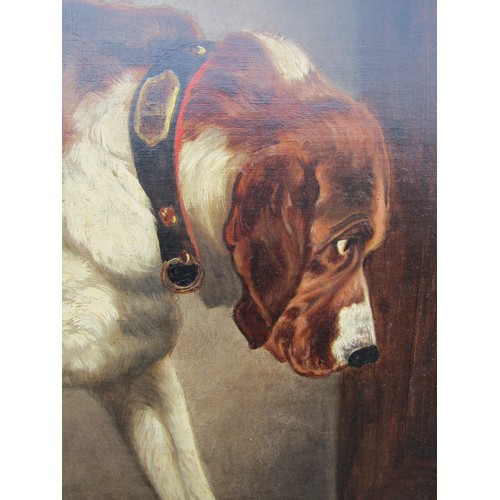 8024 - PHILIP EUSTACE STRETTON (1863-1930) An oil on canvas, 'Waiting For Master', depicting a hound. Canva... 