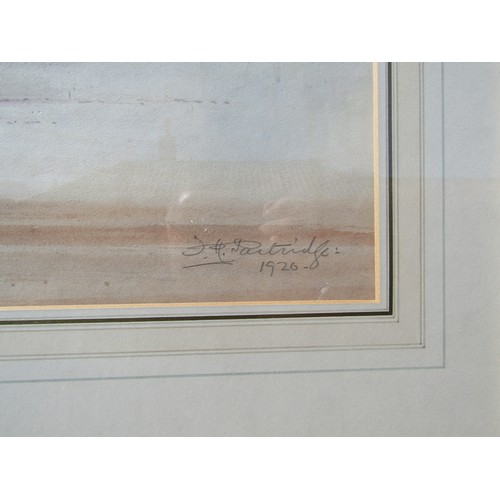 8075 - WITHDRAWN -FRANK HENRY PARTRIDGE (1849-1929): A framed and glazed watercolour Beach Scene, possibly ... 