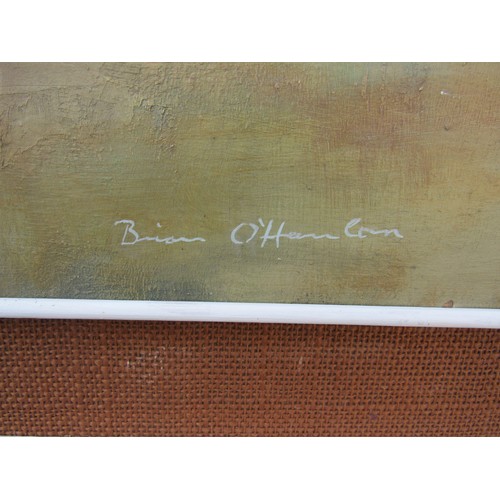 8072 - BRIAN O'HANLON (XX) A framed oil on board depicting scene at Walberswick. Signed bottom. Image size ... 