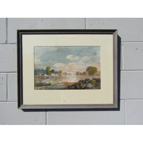 8058 - GORDON DAVEY (XX): A pair of framed and glazed watercolours and gouache on paper, mill scene and riv... 