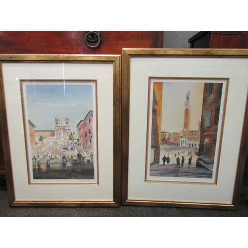 1287 - Two Alan Reed pencil signed limited edition pictures of Venice, 41/950 and 146/950, framed and glaze... 