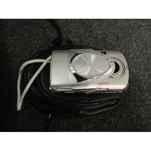 1405 - Olympus MJU 300/400 digital camera complete with battery charger, battery and Ac adapter and carryin... 