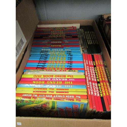 1490 - A collection of 50+ Beano, Dandy, Beezer, Topper annuals etc, circa 1960's and later, small quantity... 