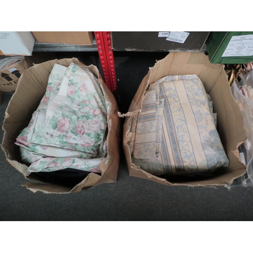 1238 - Two boxes containing assorted curtains