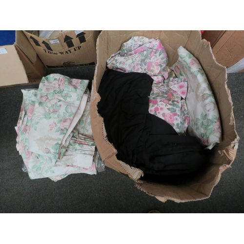 1238 - Two boxes containing assorted curtains