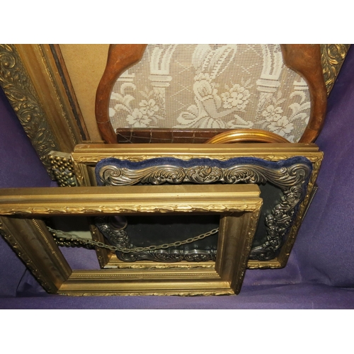 1257 - A box of miscellaneous picture frames including leather and plated examples