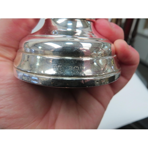 1302 - Two silver inkwells (weighted base, dented)