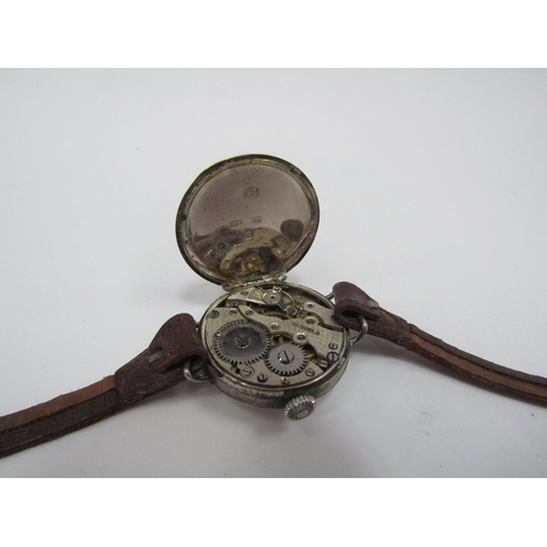 1360 - A silver pocket watch, rolled gold watch face, Ingersoll pocket watch and trench watch, case marked ... 