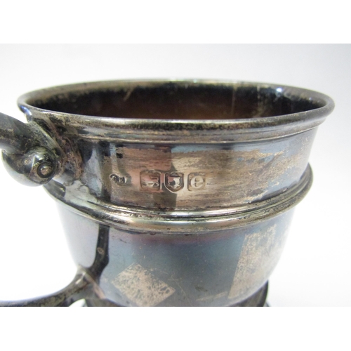 1363 - A silver single handled presentation cup