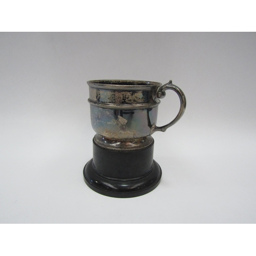 1363 - A silver single handled presentation cup