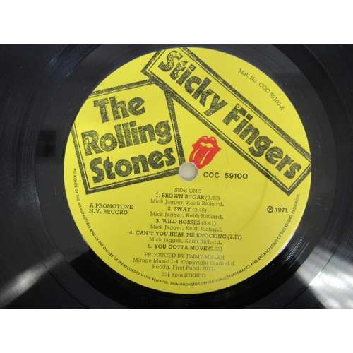 8020 - THE ROLLING STONES: Two LP's to include 'Sticky Fingers' in Andy Warhol designed zipper sleeve, smal... 