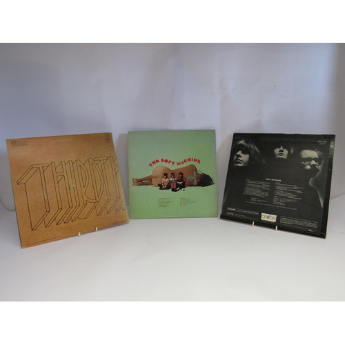 8024 - THE SOFT MACHINE: Three LP's to include 'The Soft Machine' original US pressing in 'uncensored nude'... 