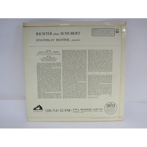 8040 - Classical- SVIATOSLAV RICHTER: 'Richter Plays Schubert' LP, ASD 561, original HMV UK stereo pressing... 